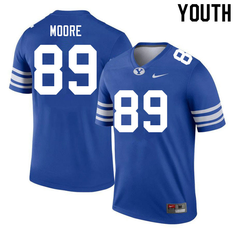Youth #89 Kade Moore BYU Cougars College Football Jerseys Sale-Royal